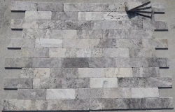 Kamień dekoracyjny 10mm Trawertyn Ash Bębnowany 7,5x15 cm