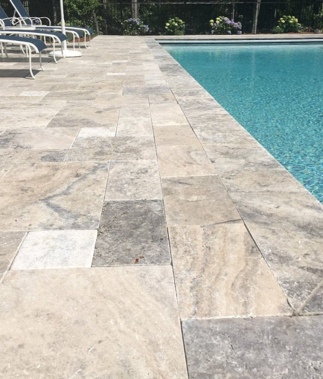 Trawertyn Silver Greige 3cm Antykowany 15,3x30,5x3 |