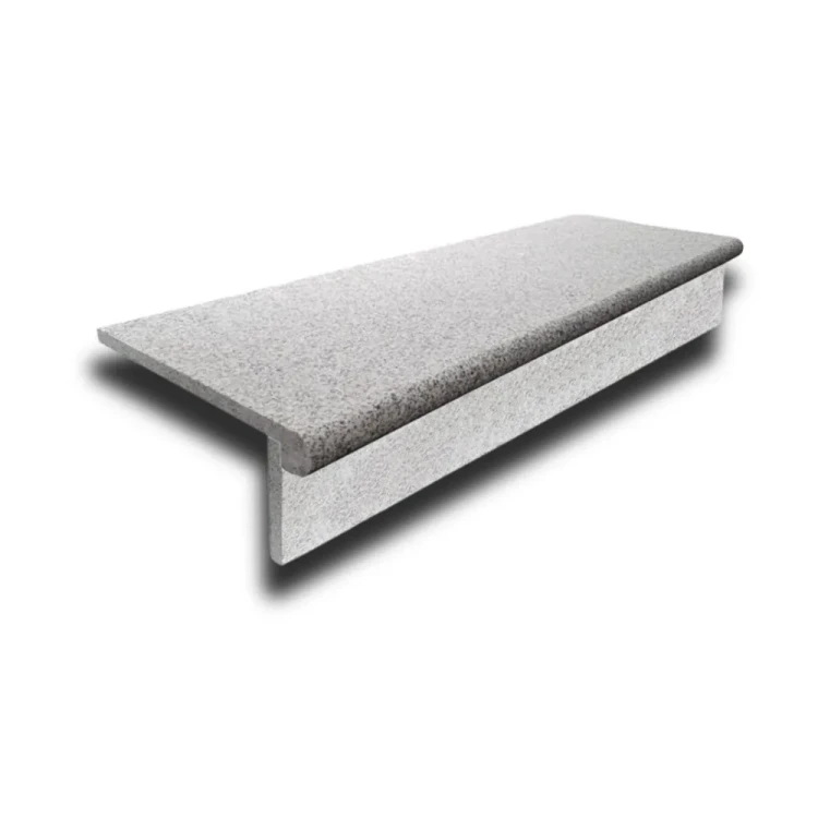 Zestaw Stopień Płomieniowany + Podstopień Granitowy G603 Bullnose 100x35x2 / 100x15x2