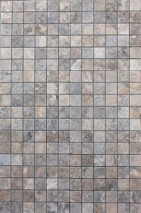Kamień dekoracyjny trawertyn Ash Argent Mix Bębnowany Mozaika 4,8x4,8x1 cm