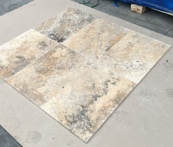 Trawertyn Philadelphia Niewypełniony Szlif Bębnowany 20,3x20,3x1,2 cm