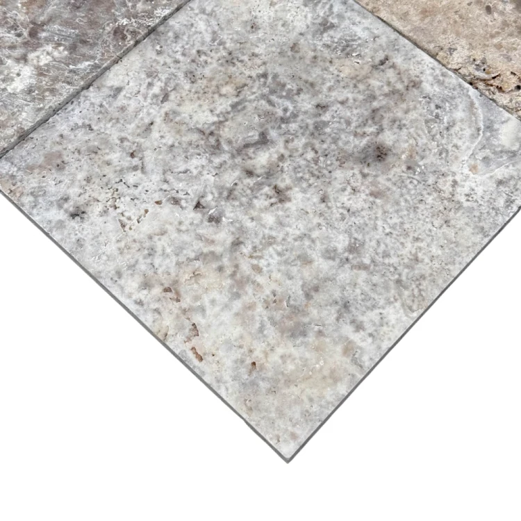 Trawertyn Silver Latte Bębnowany French Pattern 12mm 1kpl= 0,742m2 | Komplet Rzymski