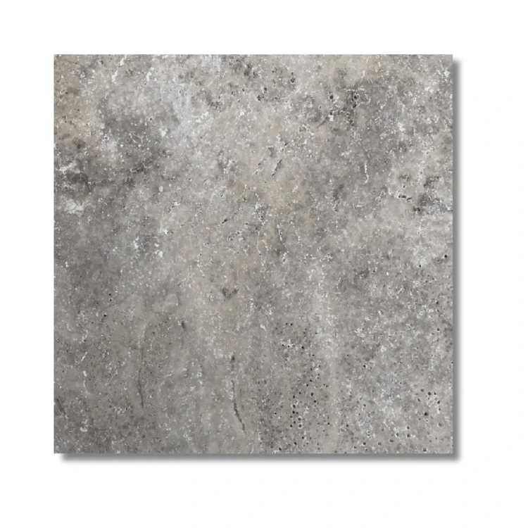 Trawertyn Silver Premium Bębnowany Szlif 40,6x40,6x1,2 cm