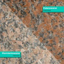 Schodek Granitowy płomieniowany G562 New 120x35x2 stopnica Bullnose