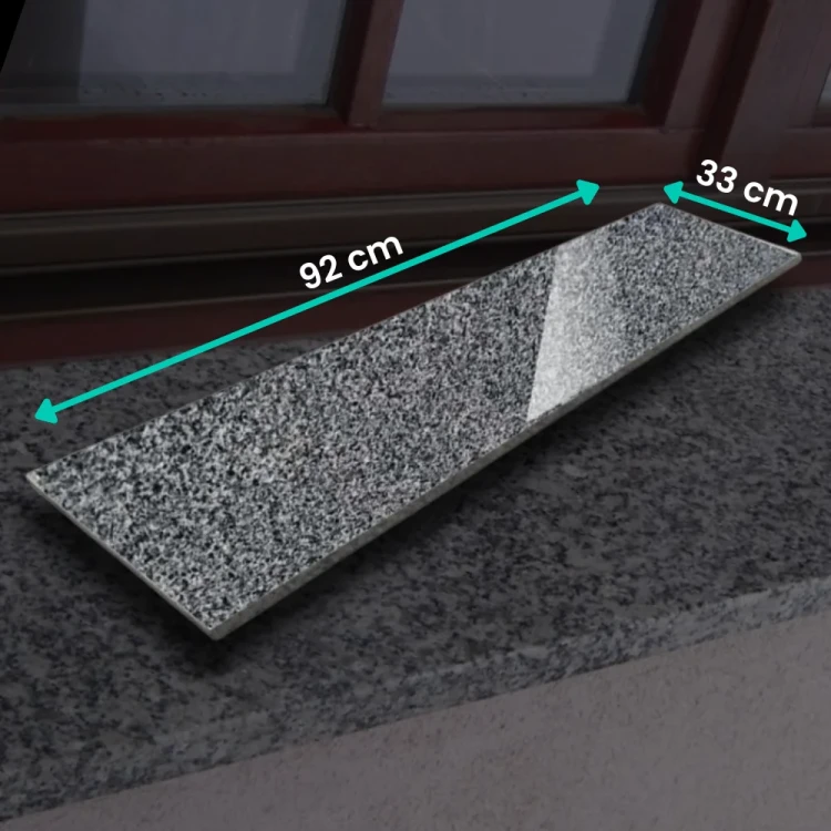 Parapet granitowy grafitowy polerowany G654 NEW 92x33x2 cm