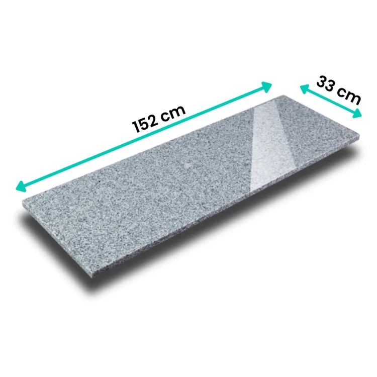 Parapet granitowy szary polerowany G603 New 152x33x2 cm