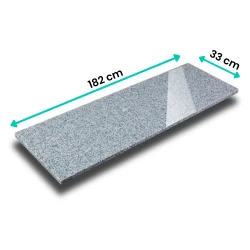 Parapet granitowy szary polerowany G603 New 182x33x2 cm