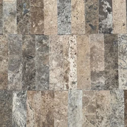 Kamień dekoracyjny trawertyn Ash bębnowany 7,5x30,5x1 cm