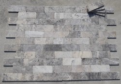 Kamień dekoracyjny trawertyn Ash bębnowany 7,5x30,5x1 cm