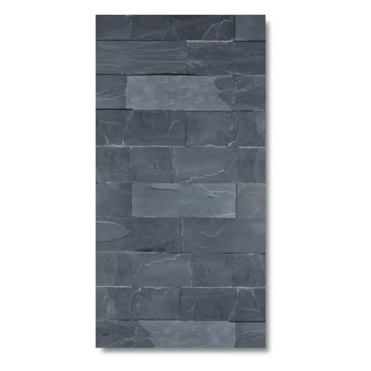 Kamień elewacyjny-dekoracyjny kwarcytowy Black Slate 7x50 cm