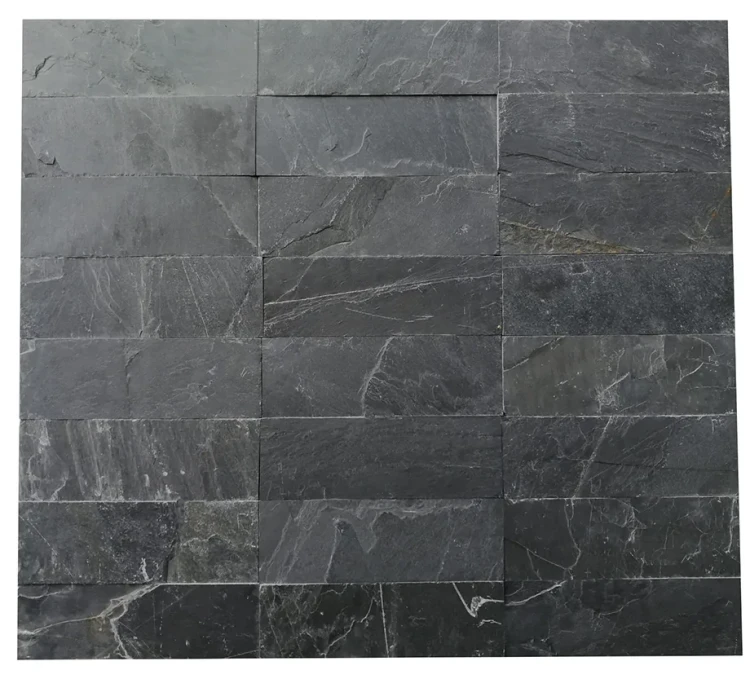 Kamień elewacyjny-dekoracyjny kwarcytowy Black Slate 7x50 cm