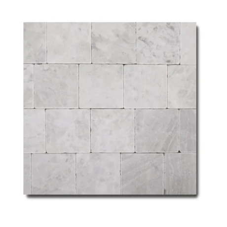 Przejdź do produktu Płytka marmurowa Royal White Bębnowana 20,3x20,3x1 cm
