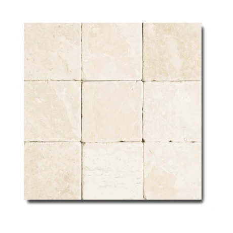 Przejdź do produktu Płytka marmurowa Queen Beige | Coffee White Bębnowana 10x10x1 cm