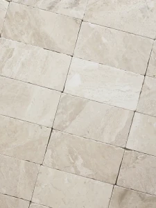 Płytka marmurowa Queen Beige | Coffee White Bębnowana 10x10x1 cm