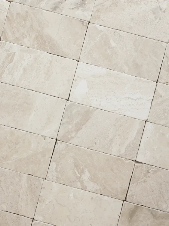 Płytka marmurowa Queen Beige | Coffee White Bębnowana 10x10x1 cm