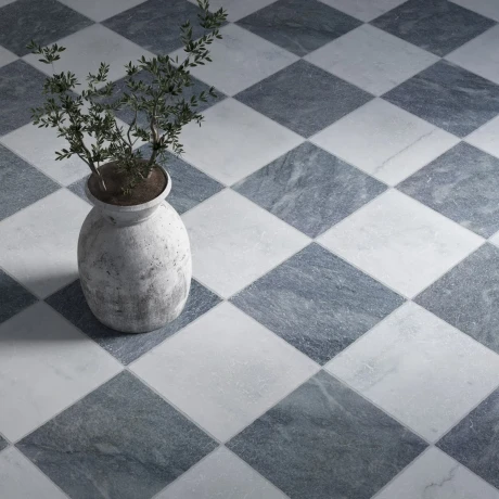 Przejdź do produktu Płytka marmurowa Light Bluestone Bębnowana 20,3x20,3x1,2 cm