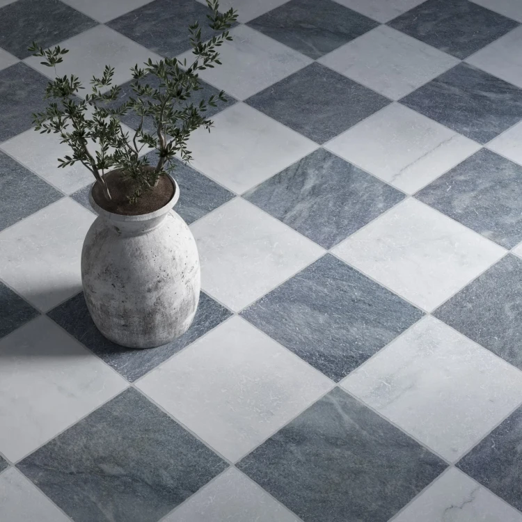 Płytka marmurowa Light Bluestone Bębnowana 20,3x20,3x1,2 cm