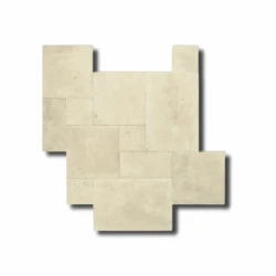 Trawertyn 12mm Light Standard Bębnowany French Pattern 1kpl=0,742m2 | Komplet Rzymski