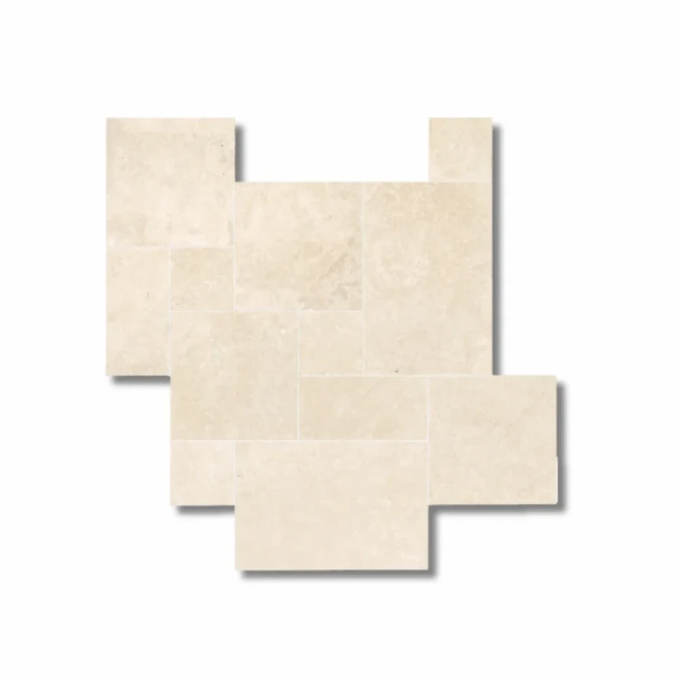 Trawertyn 12mm Light Premium Bębnowany French Pattern 1kpl=0,742m2 | Komplet Rzymski