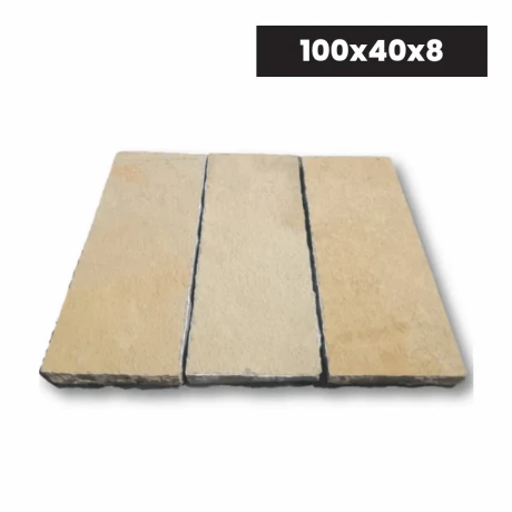 Przejdź do produktu Palisada | Obrzeże Wapienne Tandur Yellow Limestone 100x40x8 cm