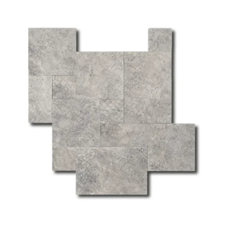 Przejdź do produktu Trawertyn Silver Bębnowany French Pattern 3cm 1kpl= 0,742m2 | Komplet Rzymski