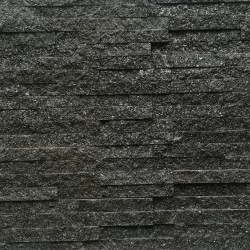Kamień kwarcytowy czarny Stackstone Black 10x36 cm