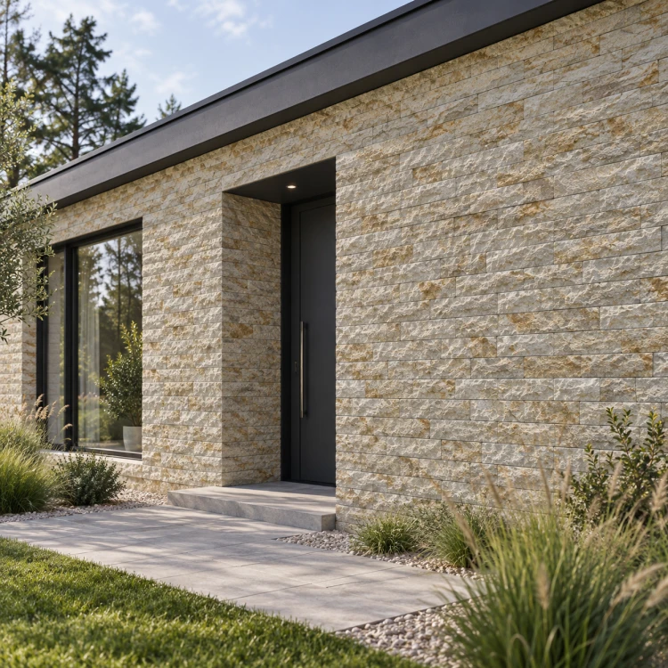 Kamień elewacyjny Limestone New Sunny Split Face 30x7x1,5 cm