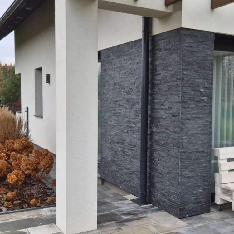 Kamień kwarcytowy czarny Stackstone Black 10x36 cm