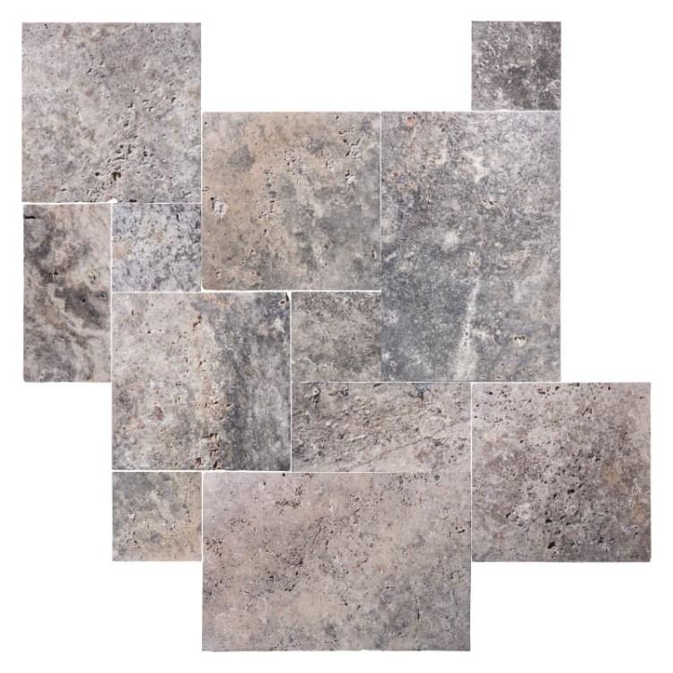 Płytka Trawertyn 12mm Ash Antyczny Roman Opus 1kpl= 0,742m2 | Komplet Rzymski